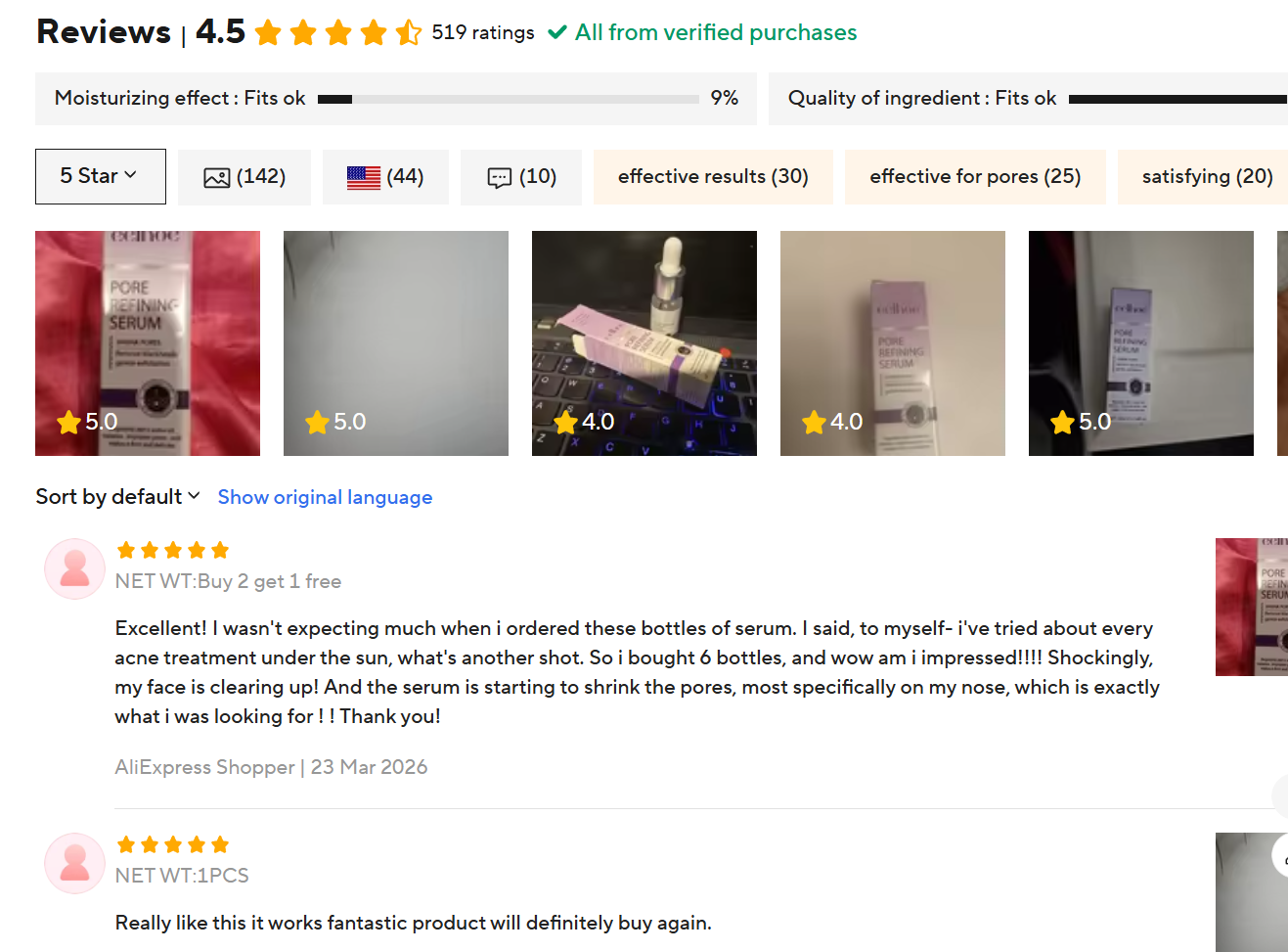 Hydrating Pore Refining Facial Serum for Smooth, Healthy Looking and Radiant Skin